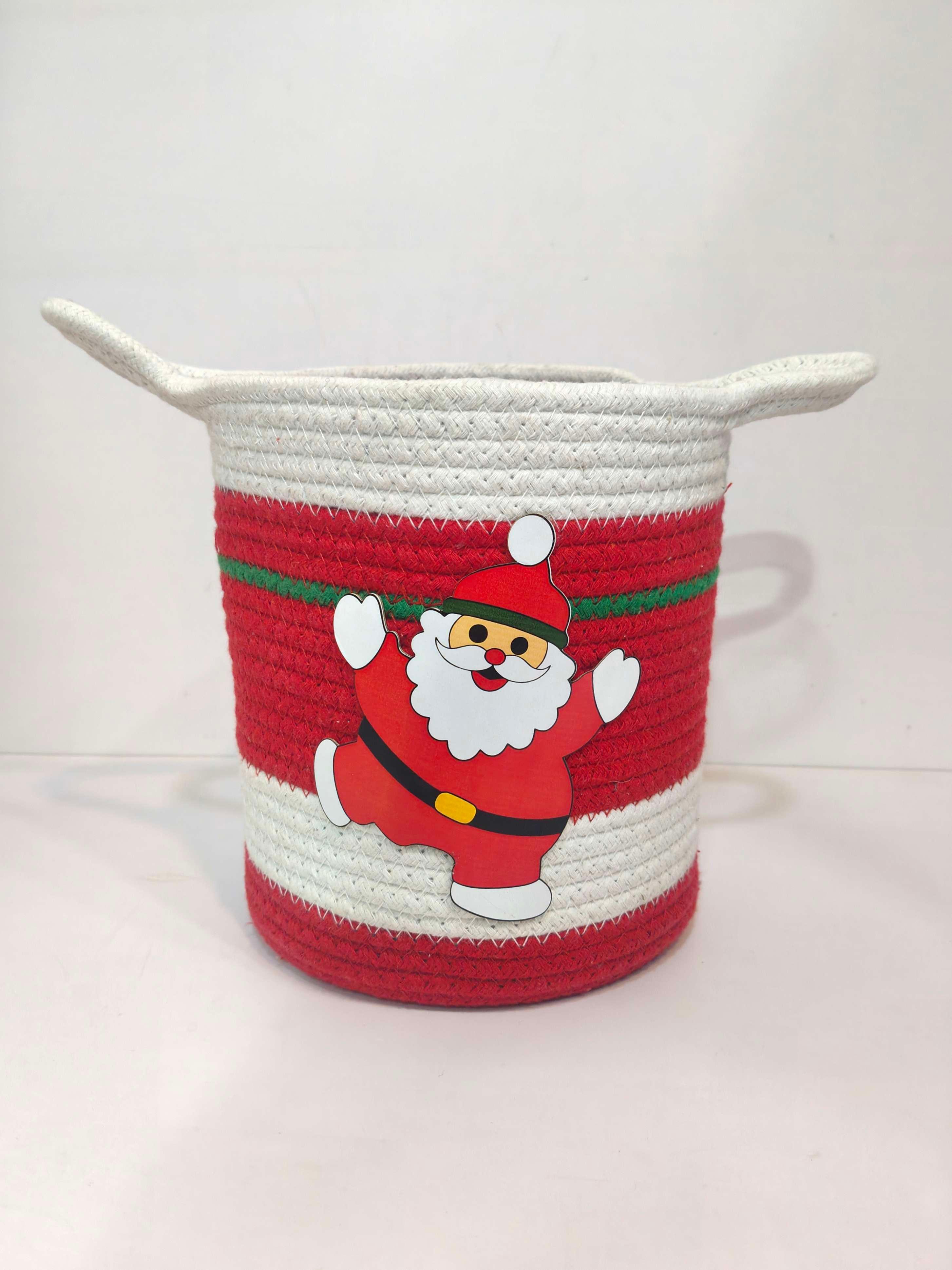 Christmas Basket with Santa Sticker - Thumbnail 2