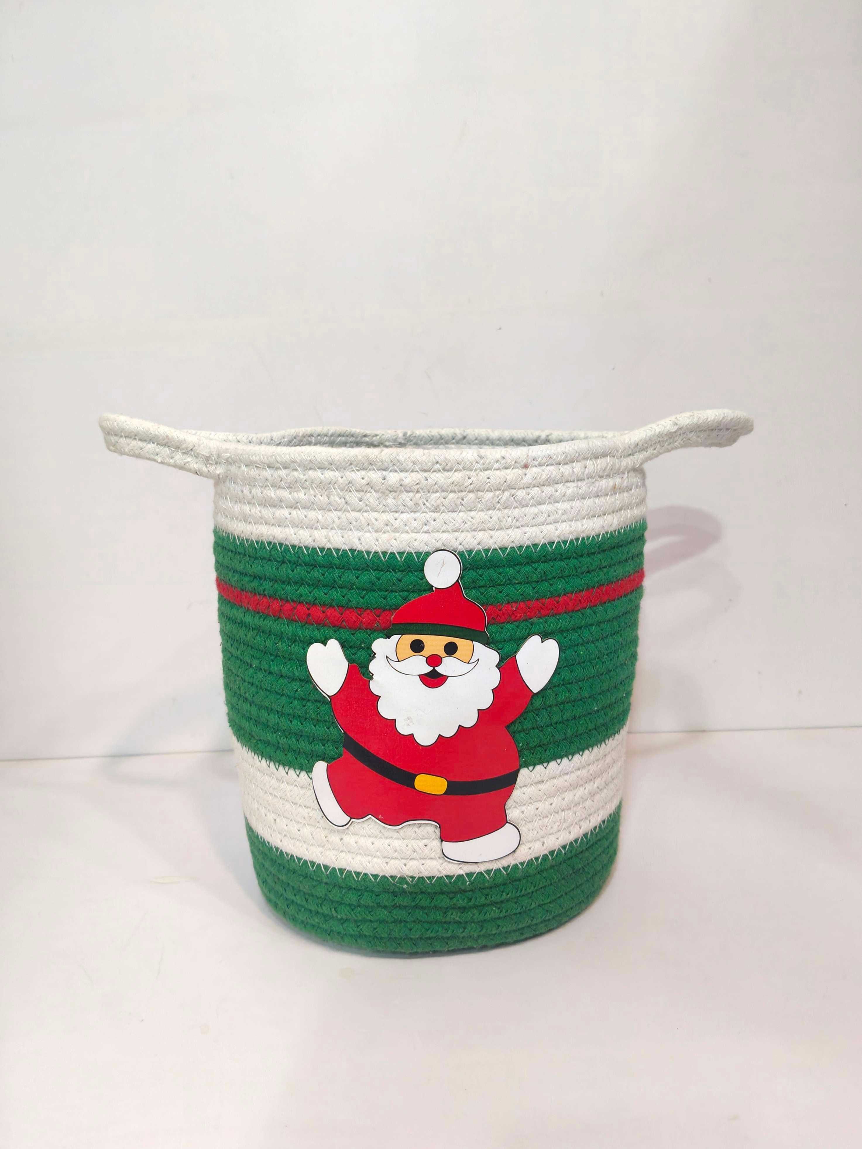 Christmas Basket with Santa Sticker - Thumbnail 4