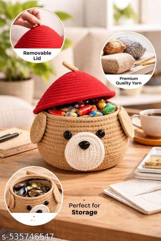 Bear Basket with Lid - Thumbnail 2