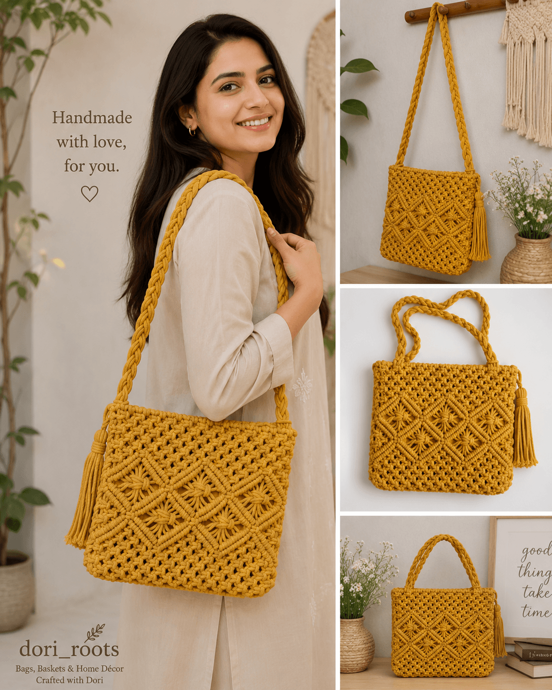 Macrame Sling Bag - Image 1