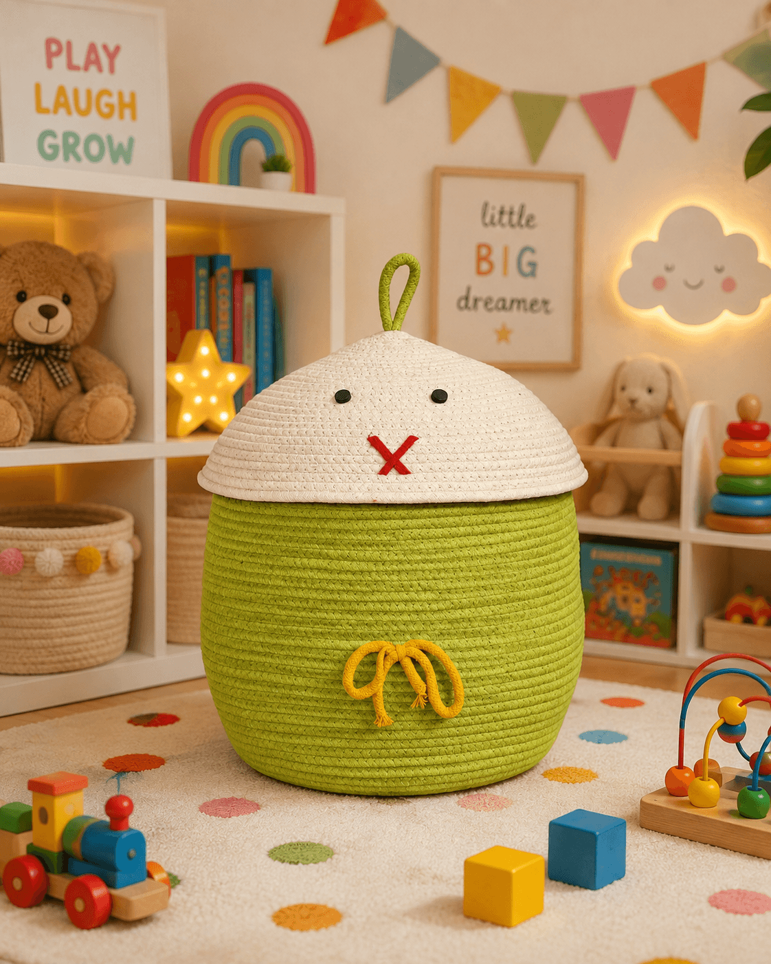 Kids Basket in Green - Image 1