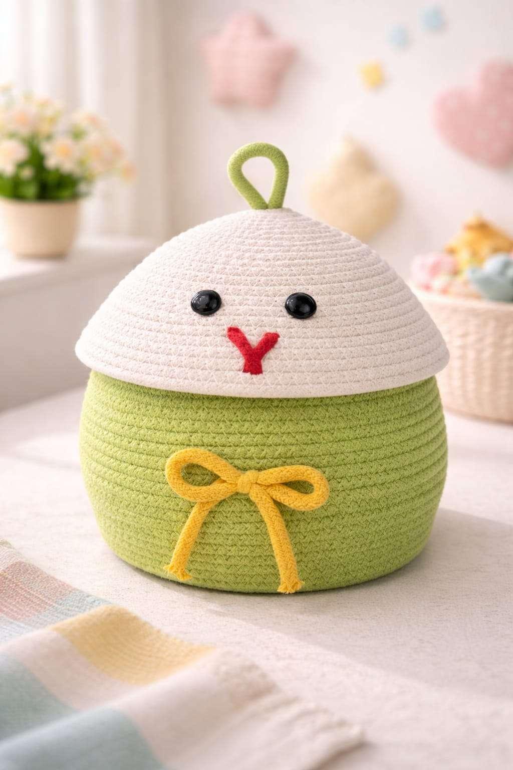 Kids Basket in Green - Thumbnail 3