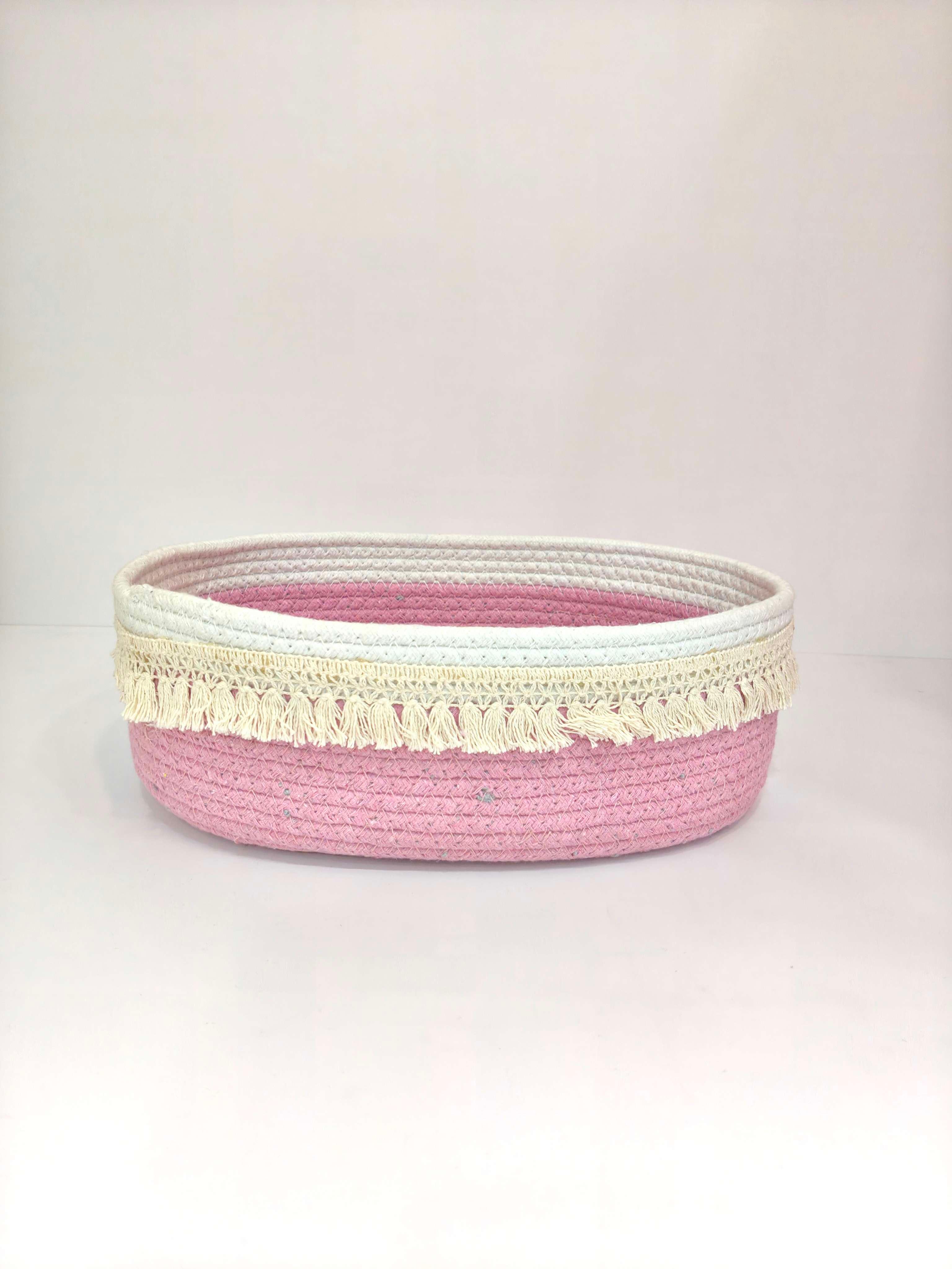 Home Decor Basket with Lace - Thumbnail 2