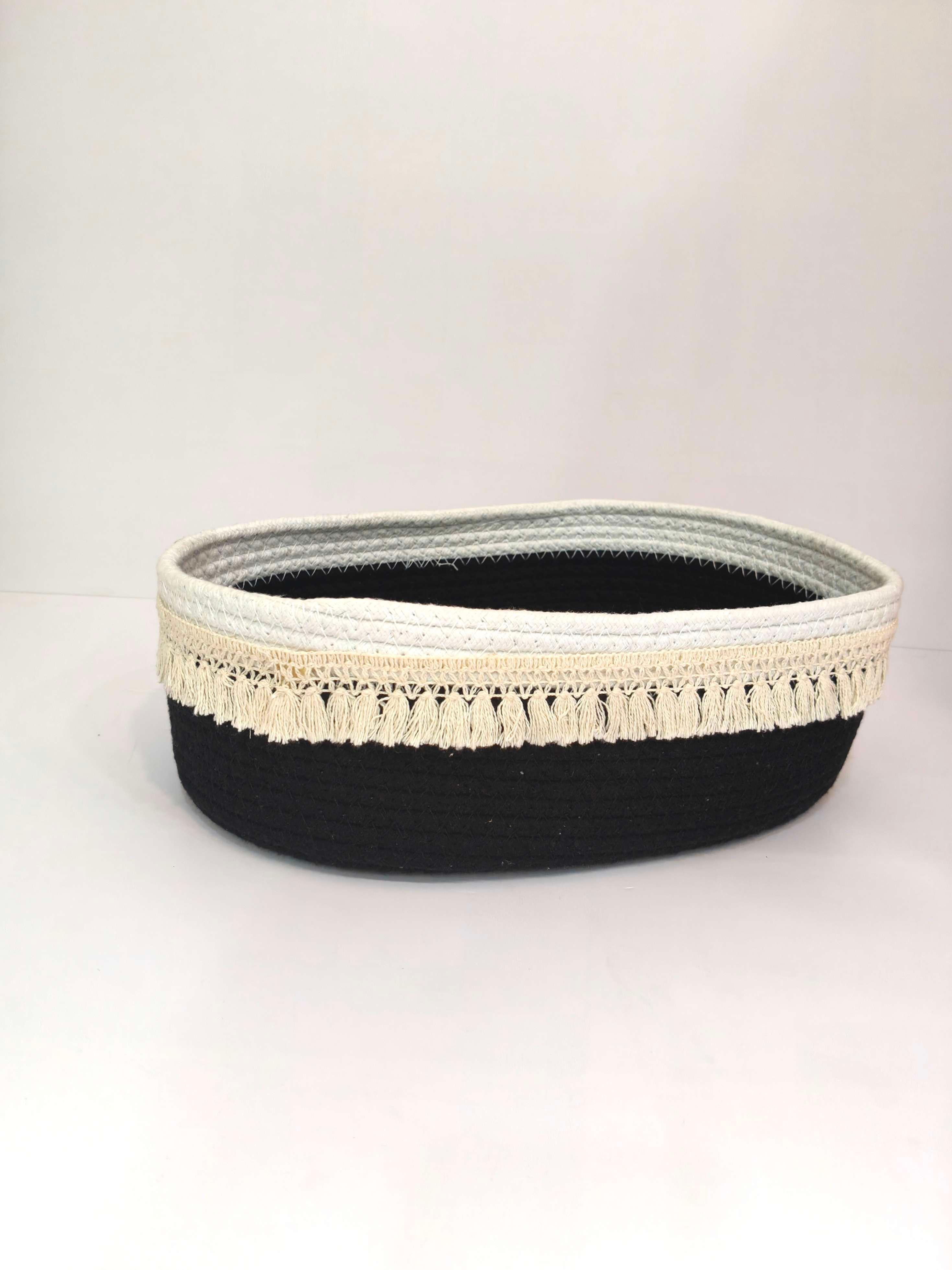 Home Decor Basket with Lace - Thumbnail 4