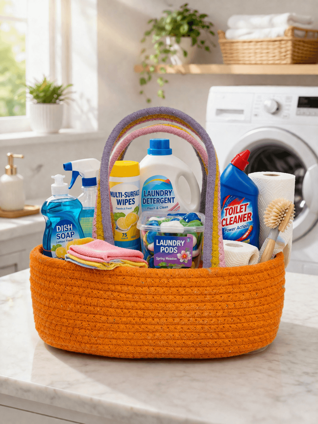 Home Decor Basket  with Multy Handles - Thumbnail 3