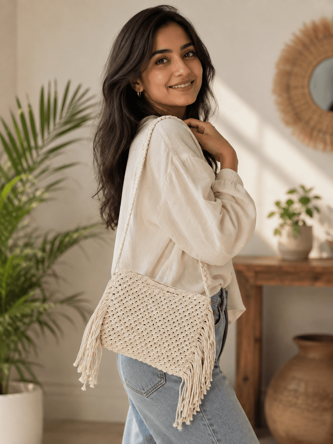Sling Bag with Frills - Image 1